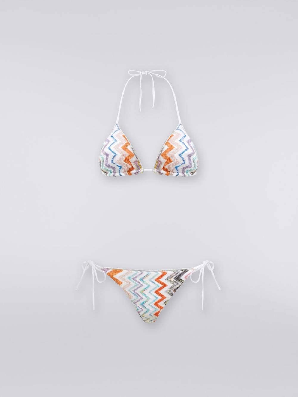 M Missoni Bikini In Misto Viscosa Chevron Lamé