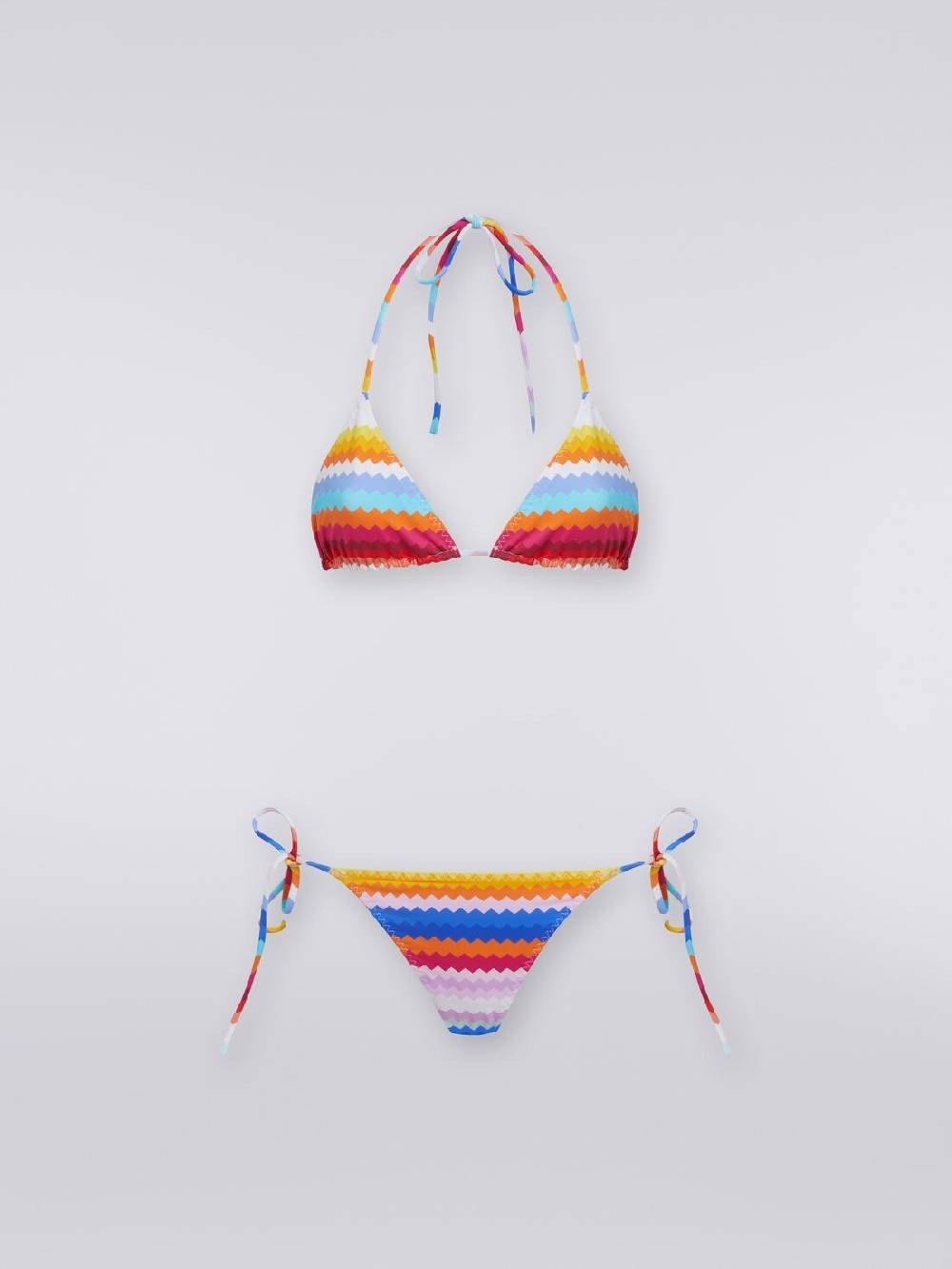 M Missoni Bikini In Nylon Stretch Stampa Zig Zag