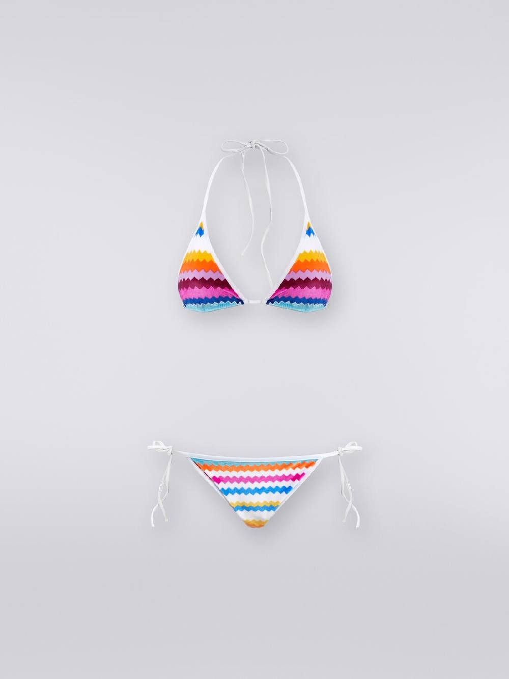 M Missoni Bikini In Nylon Stretch Stampa Zig Zag