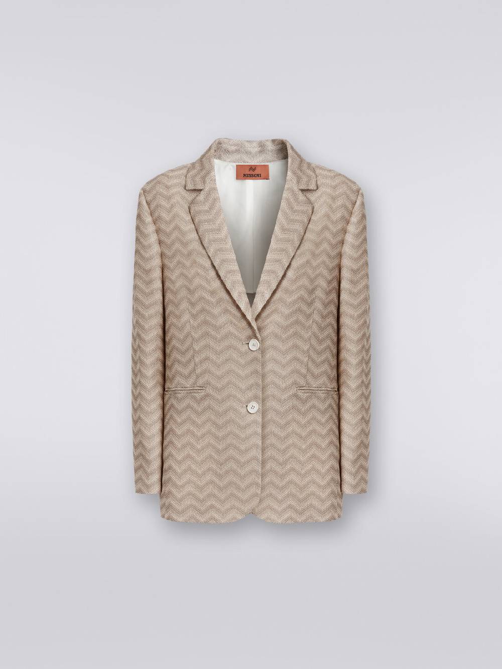 M Missoni Blazer Monopetto In Cotone Chevron
