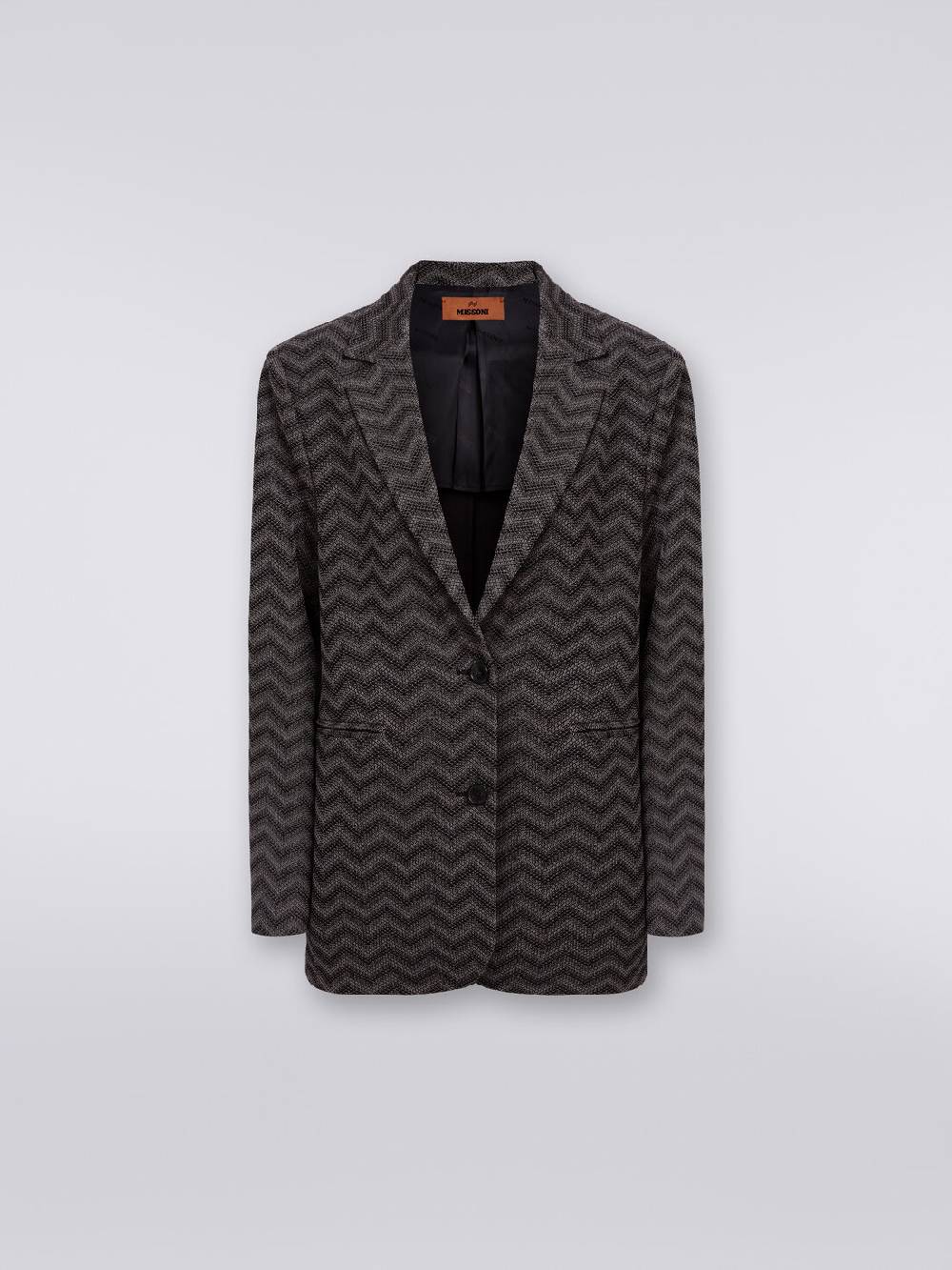 M Missoni Blazer Monopetto In Cotone Chevron