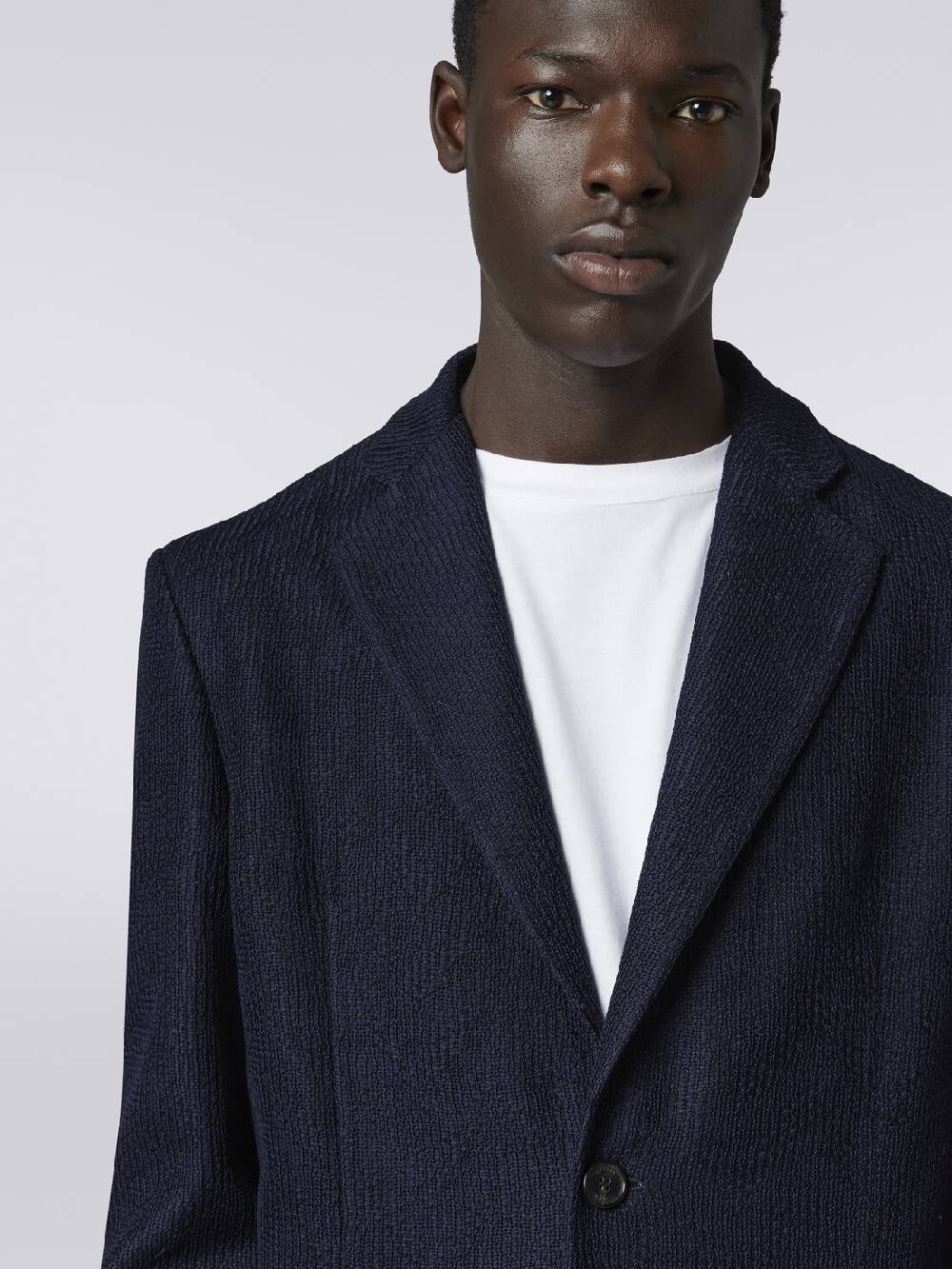 M Missoni Blazer Monopetto In Cotone Chevron