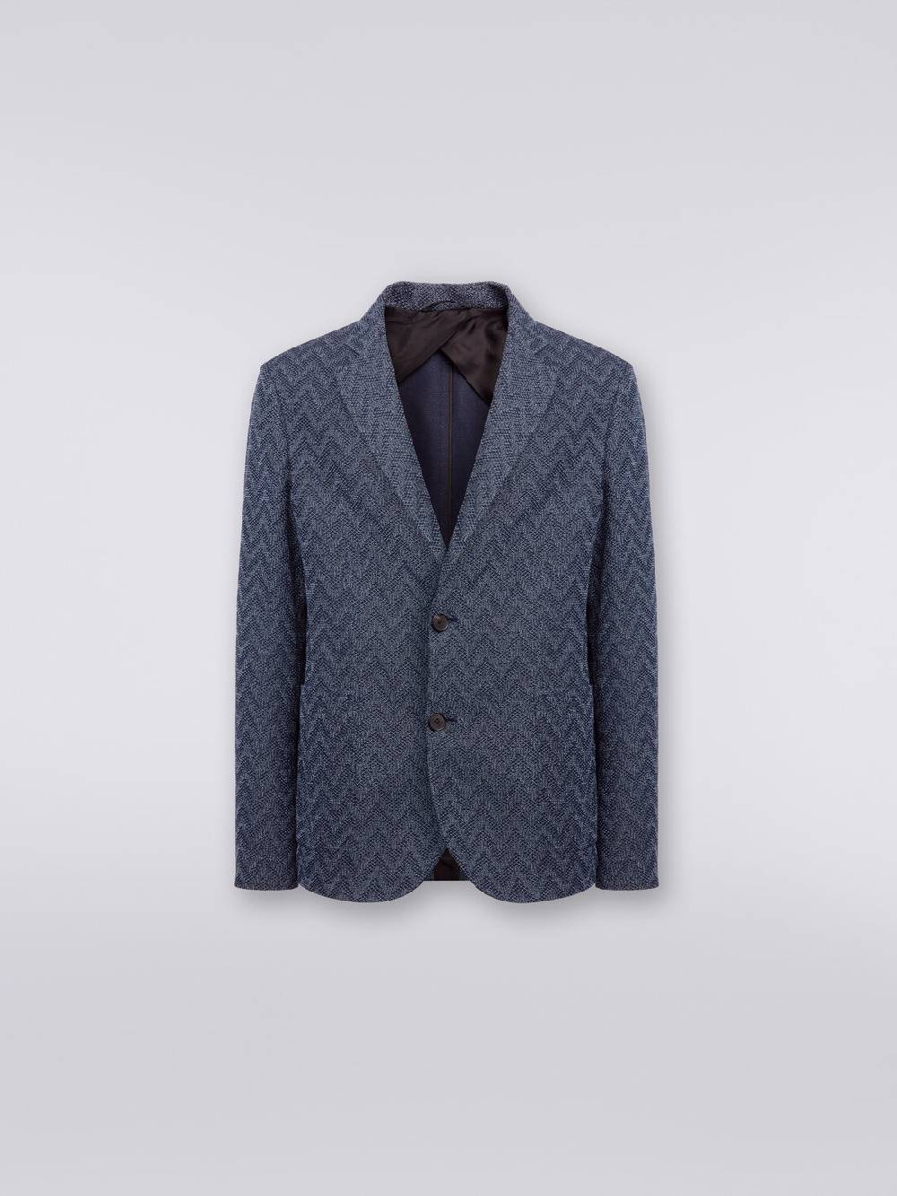 M Missoni Blazer monopetto in cotone zig zag