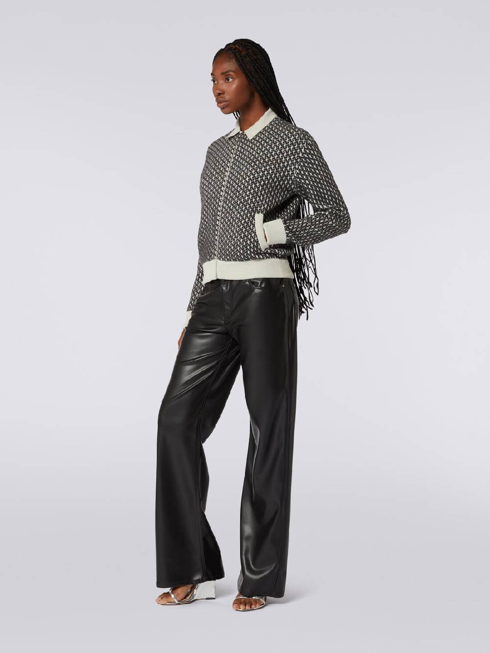 M Missoni Bomber In Cotone E Nylon Con Zip