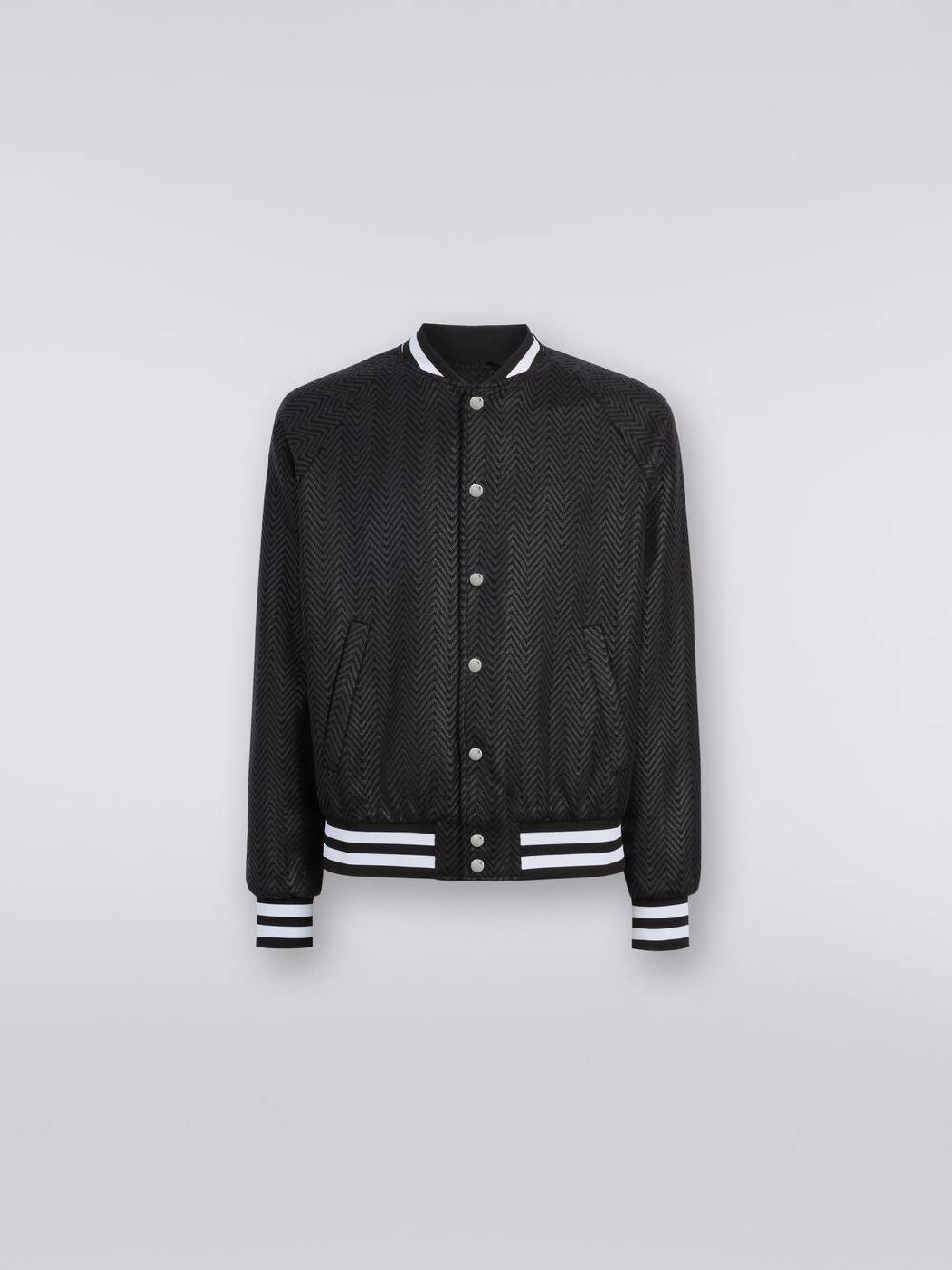 M Missoni Bomber In Cotone E Viscosa Zig Zag