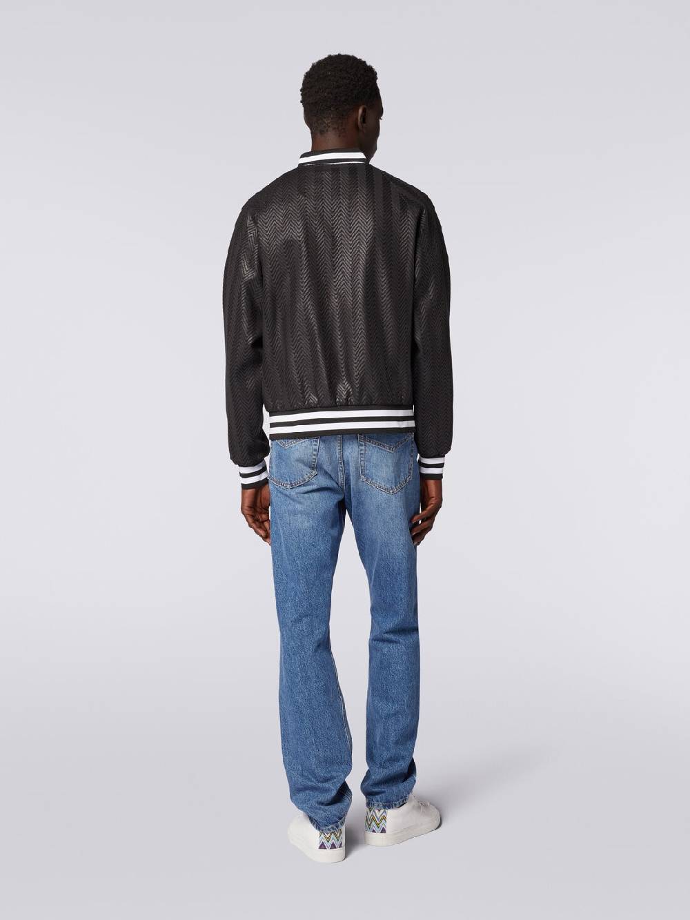 M Missoni Bomber In Cotone E Viscosa Zig Zag