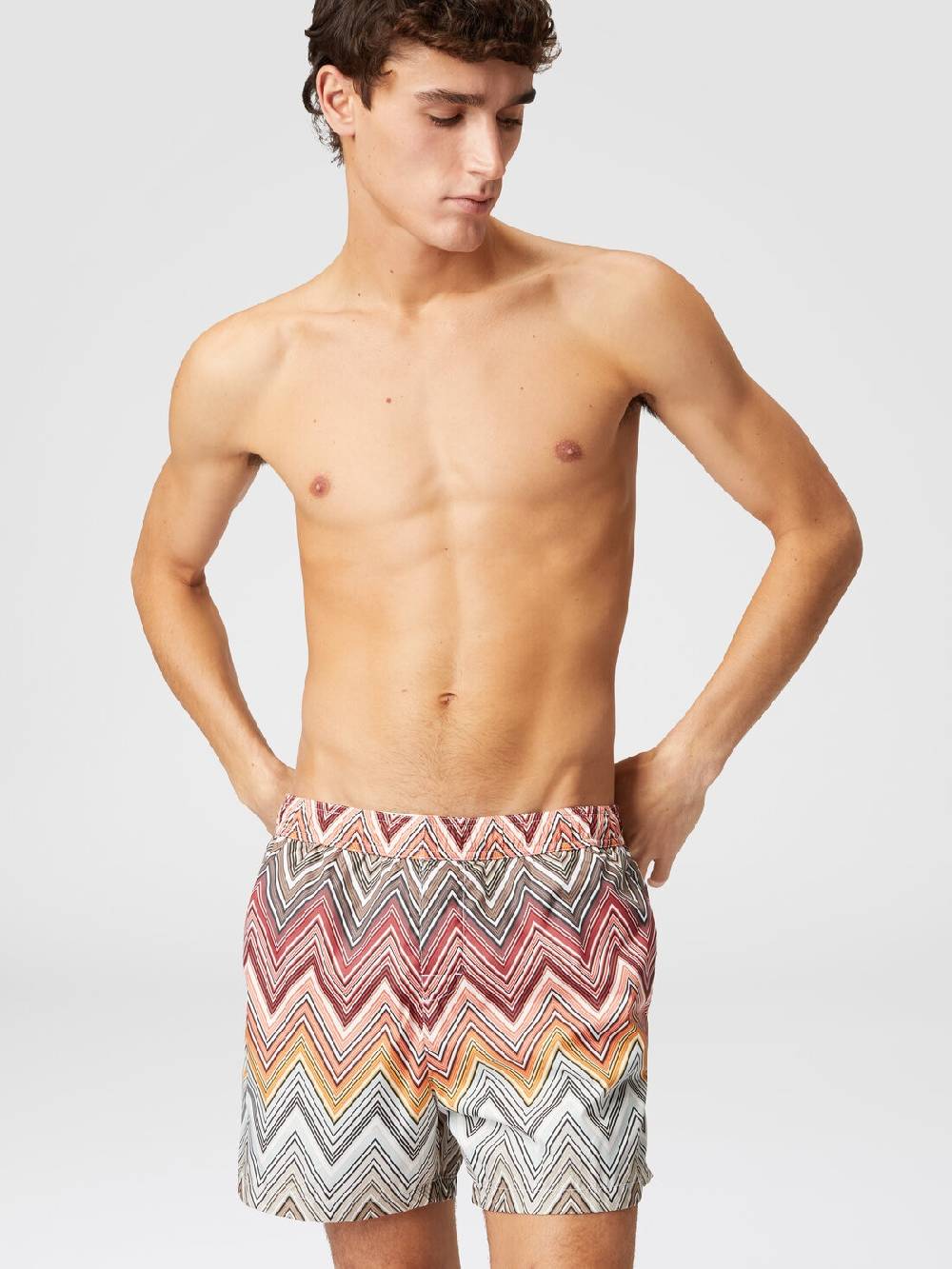 M Missoni Boxer Mare Con Stampa Macro Zig Zag