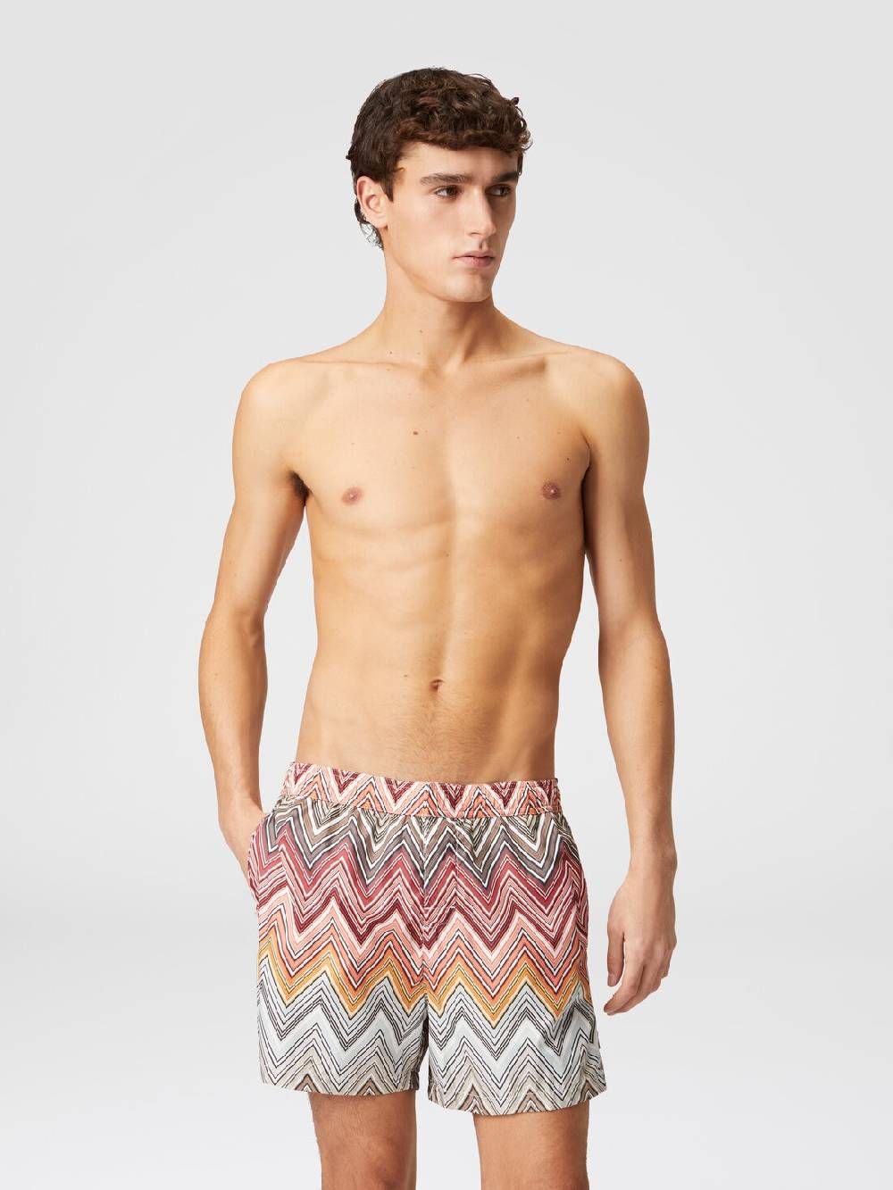 M Missoni Boxer mare con stampa macro zig zag