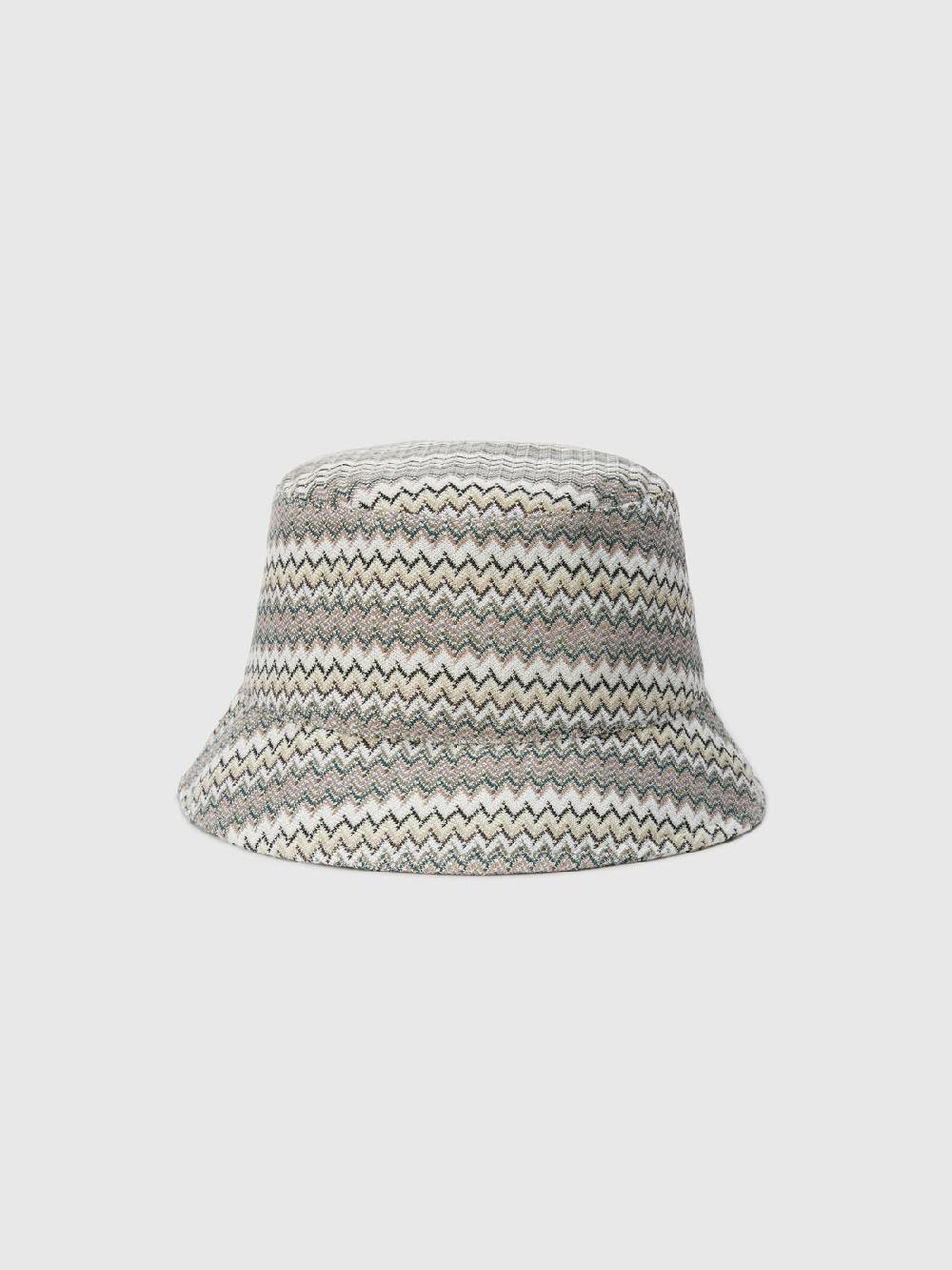 M Missoni Bucket Hat In Viscosa E Cotone Zig Zag