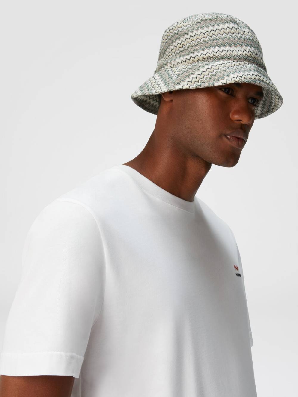 M Missoni Bucket Hat In Viscosa E Cotone Zig Zag
