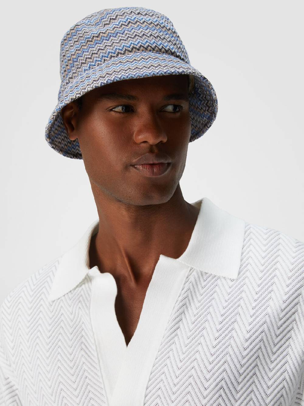 M Missoni Bucket Hat In Viscosa E Cotone Zig Zag