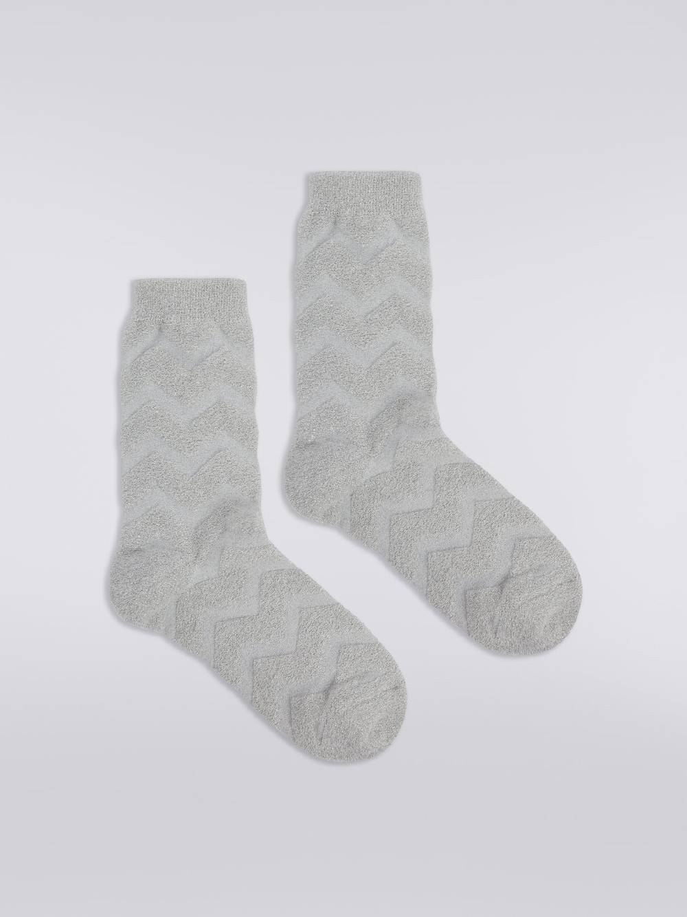 M Missoni Calze corte in cotone e nylon zig zag