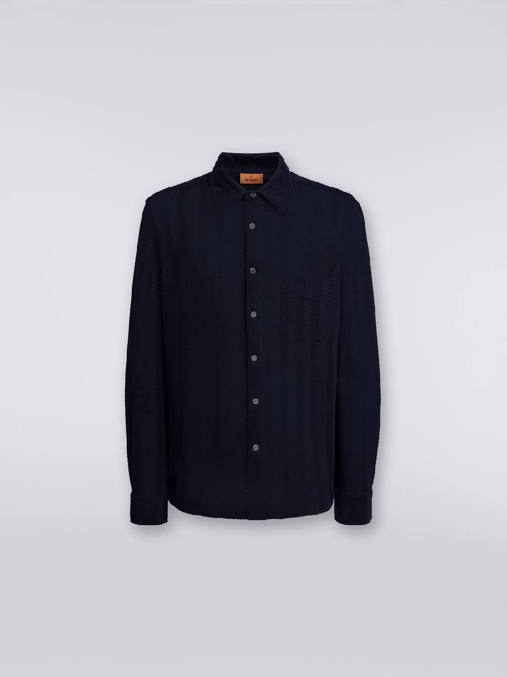 M Missoni Camicia in cotone e viscosa chevron