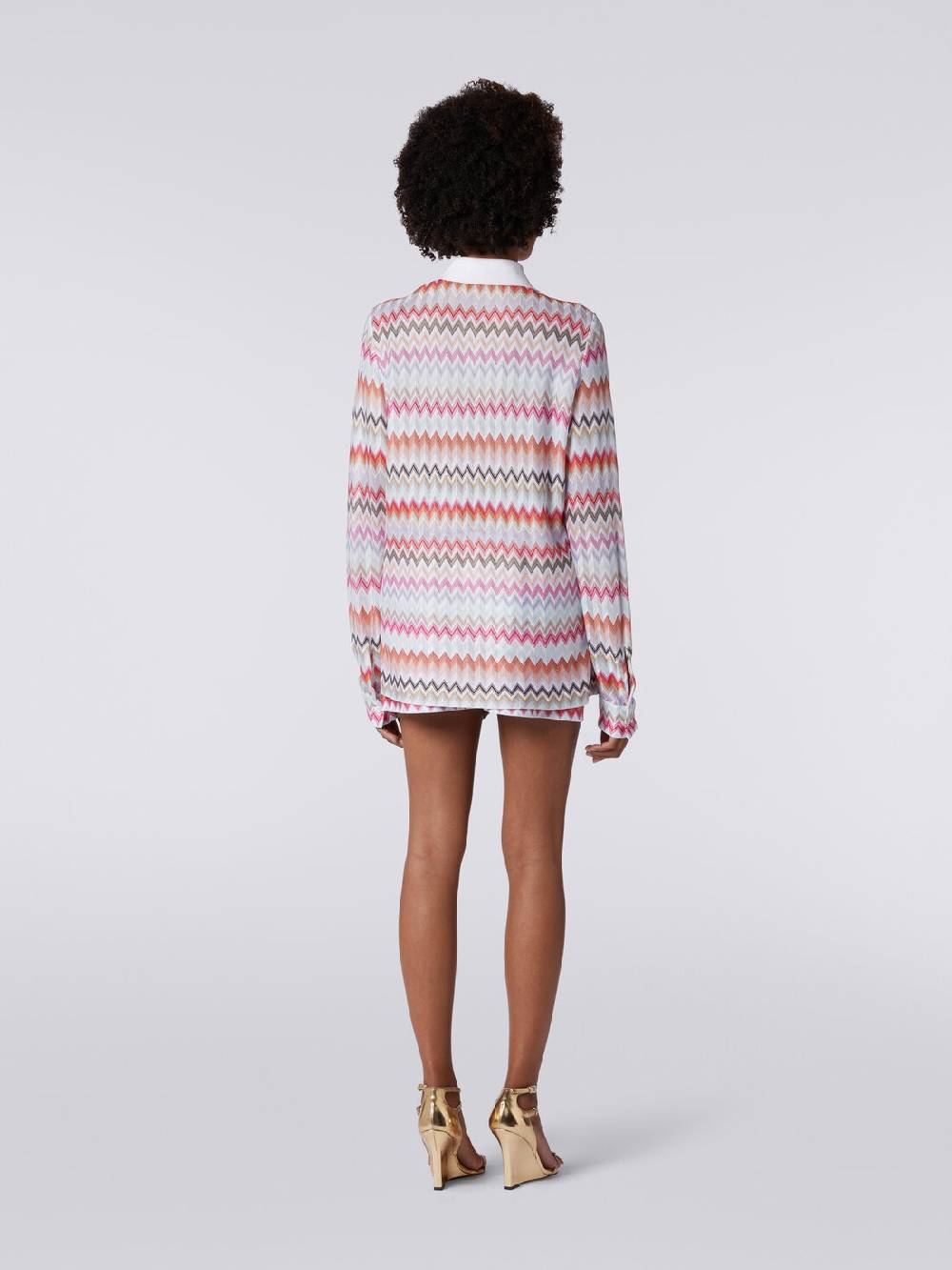 M Missoni Camicia In Cotone E Viscosa Zig Zag