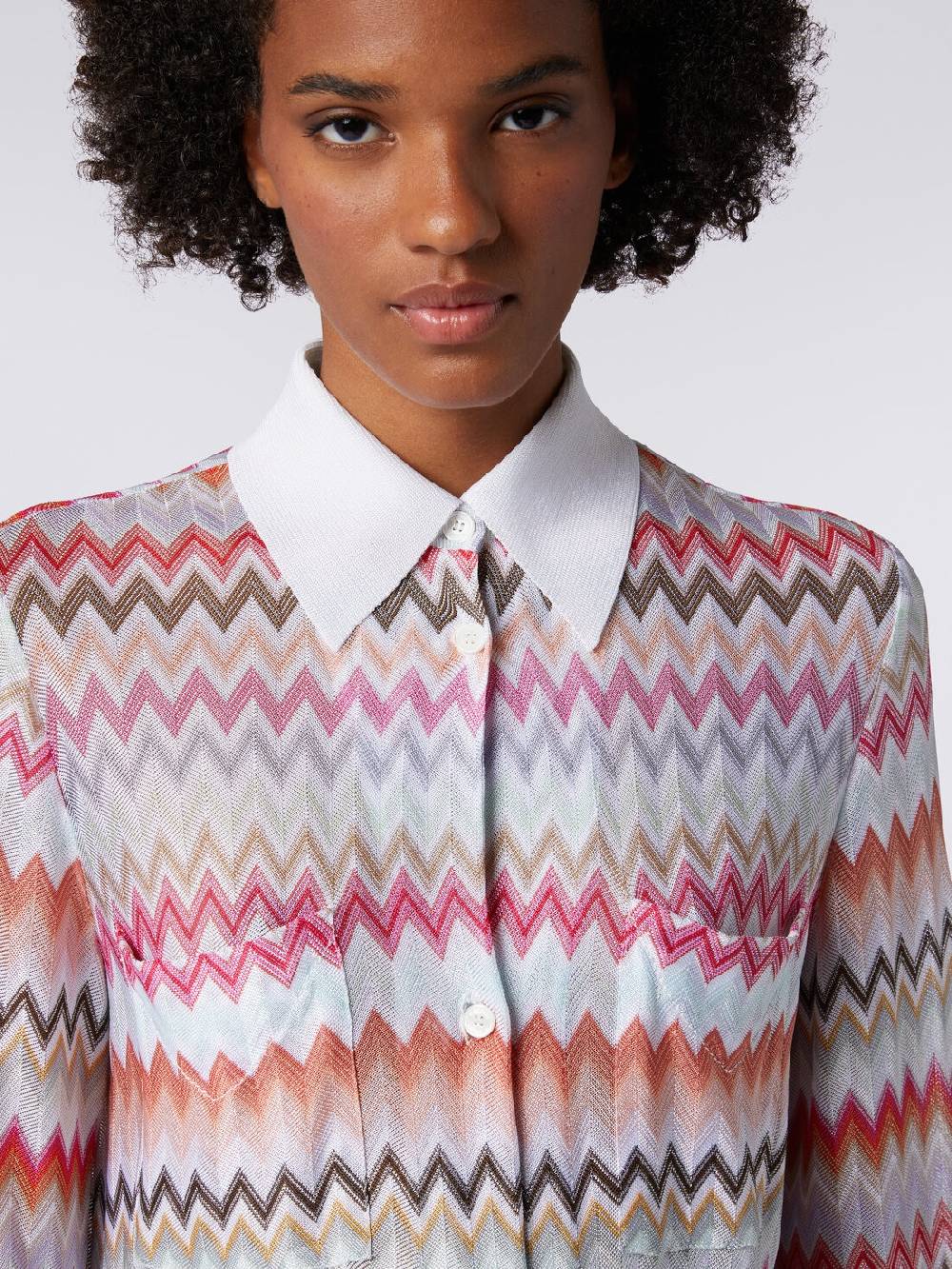 M Missoni Camicia In Cotone E Viscosa Zig Zag