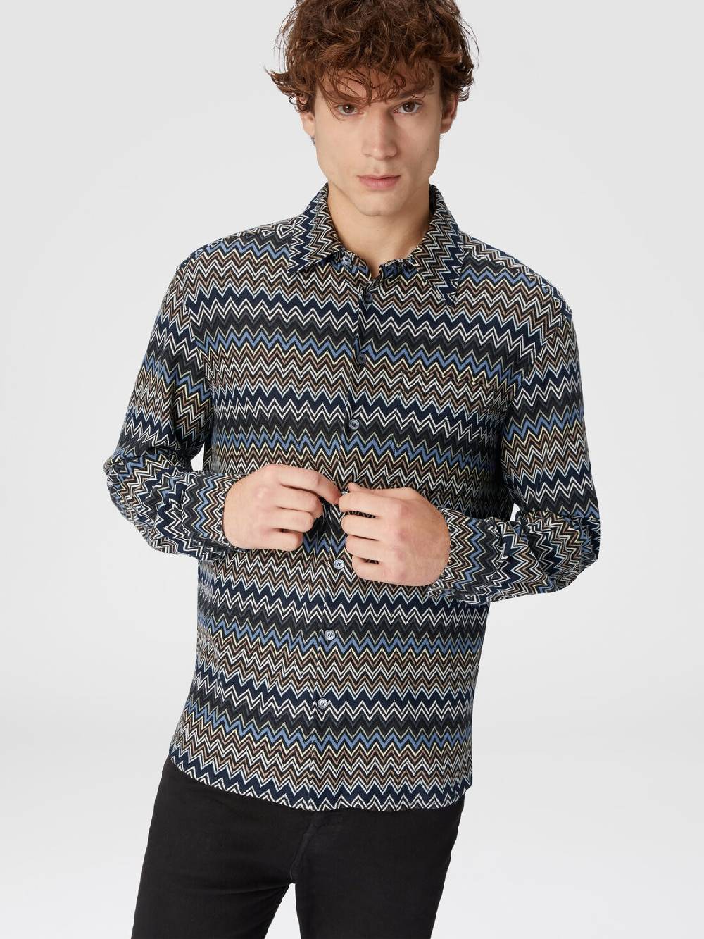 M Missoni Camicia In Cotone Zig Zag