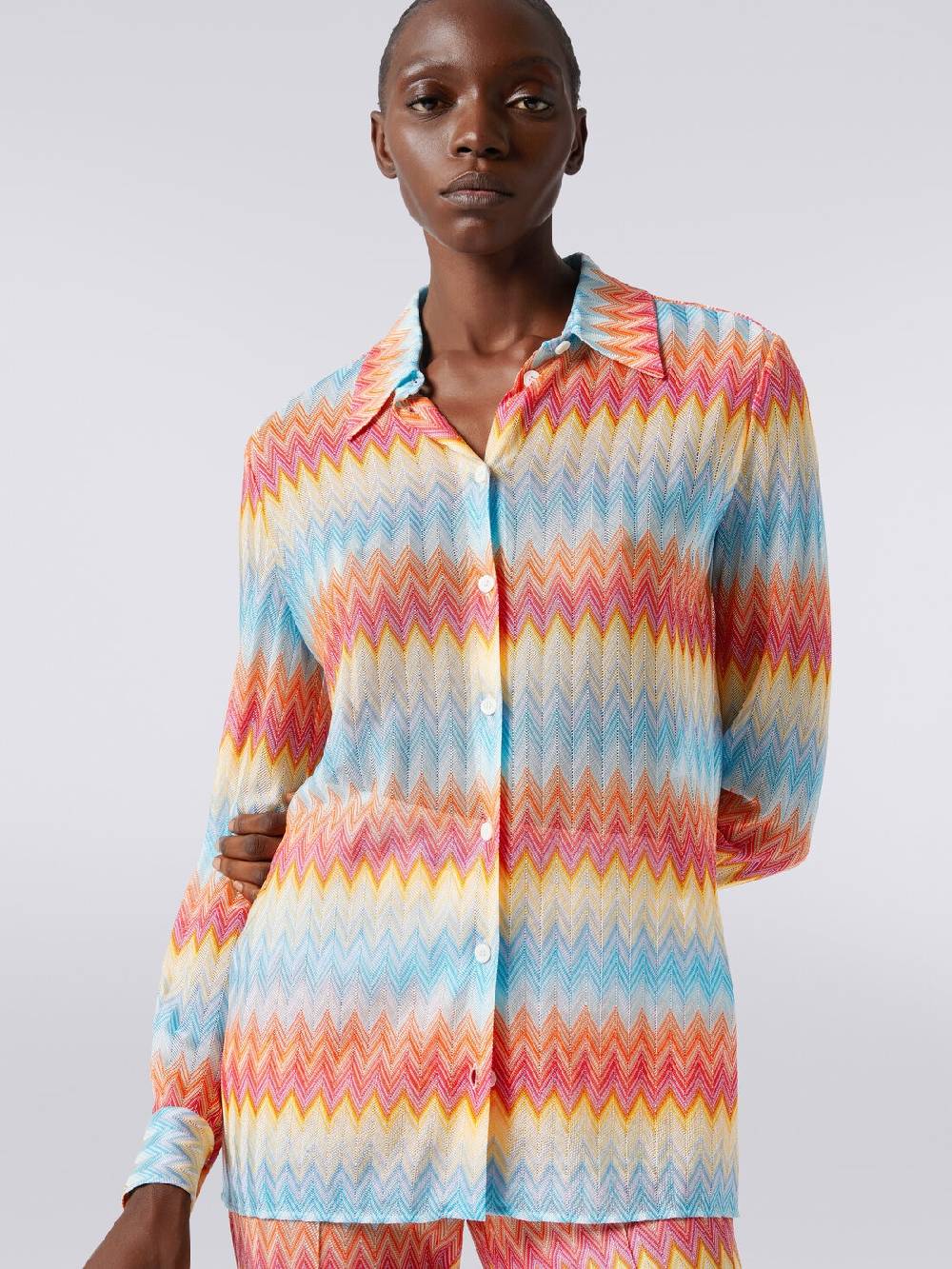 M Missoni Camicia In Maglia Di Viscosa Chevron