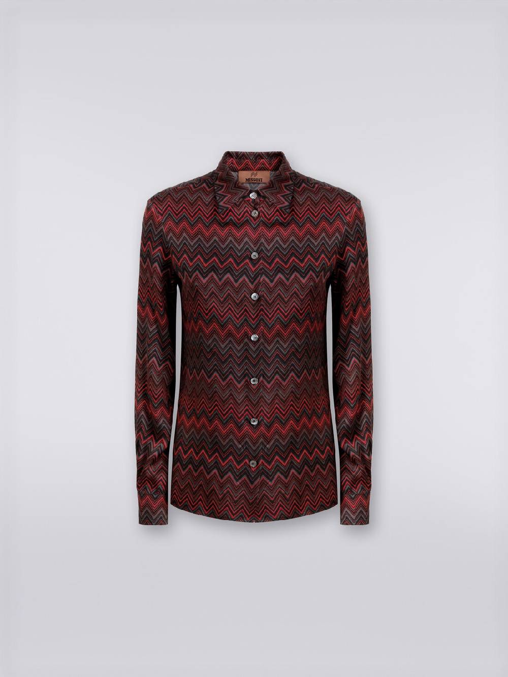 M Missoni Camicia In Viscosa Jacquard A Zig Zag