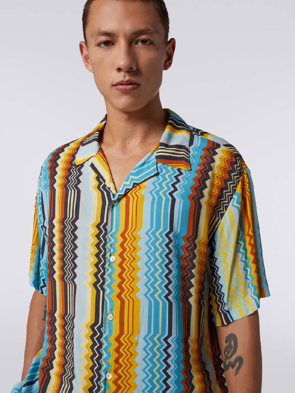 M Missoni Camicia Modello Bowling In Viscosa