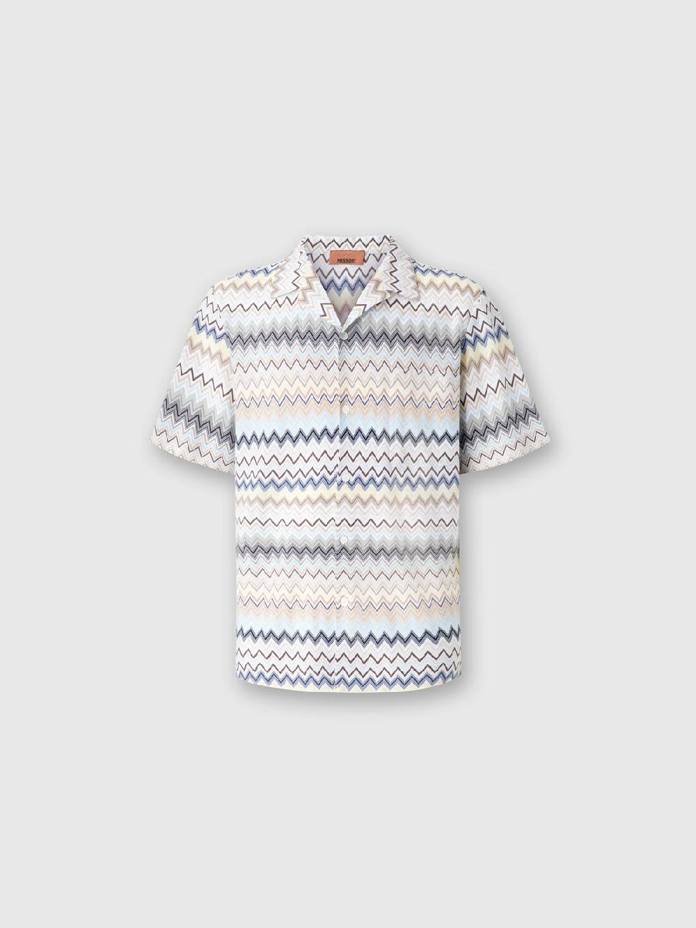M Missoni Camicia Taglio Bowling In Cotone Zig Zag