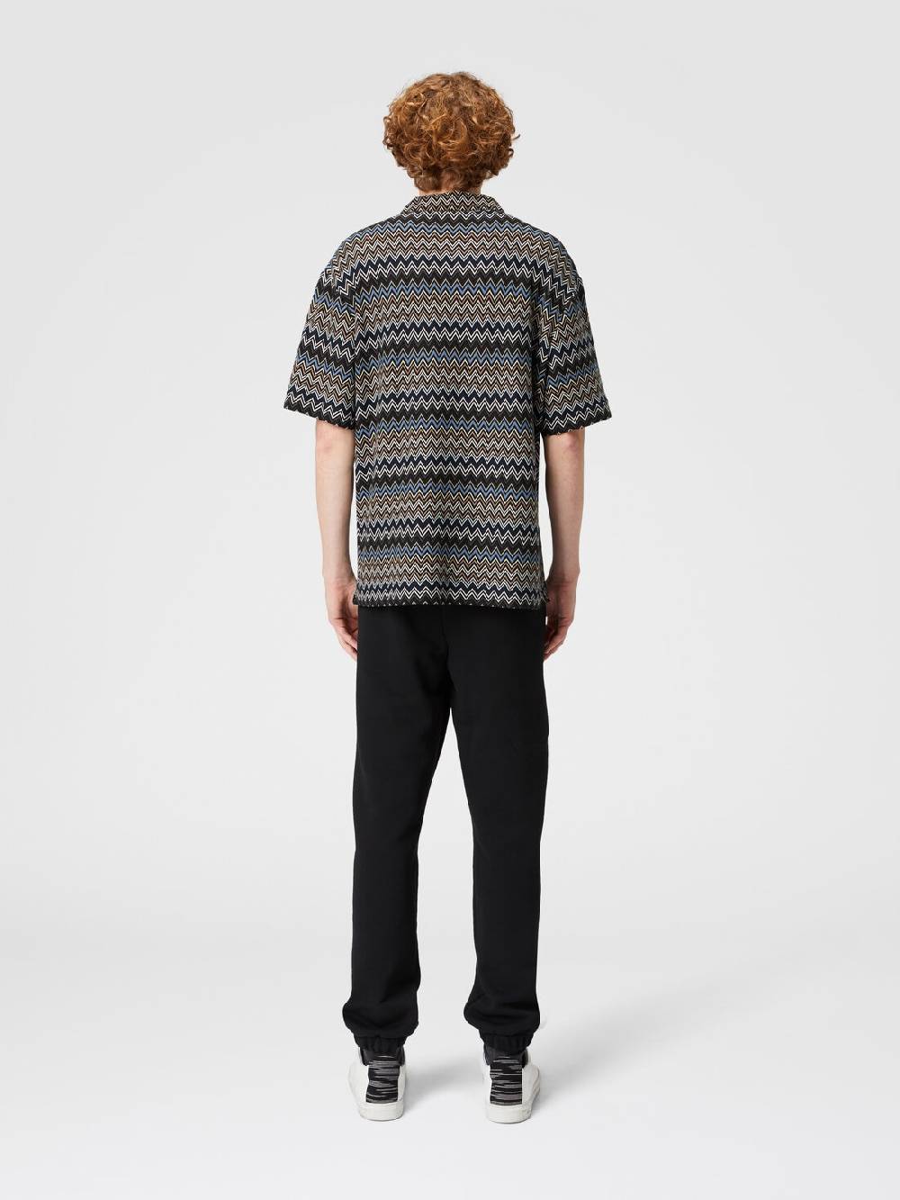 M Missoni Camicia Taglio Bowling In Cotone Zig Zag