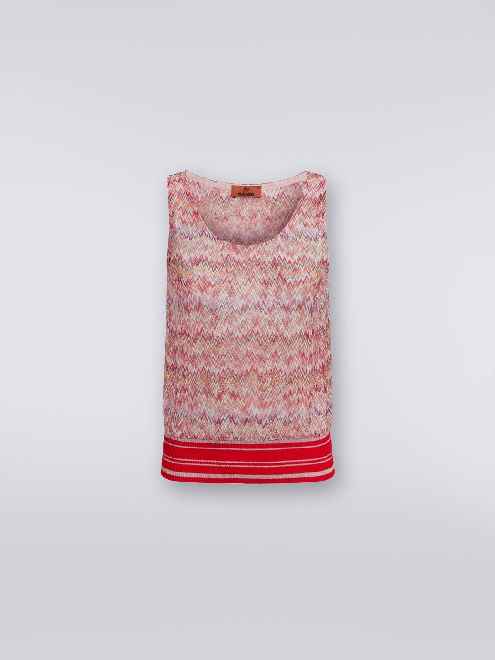 M Missoni Canottiera In Misto Viscosa Lamé Chevron