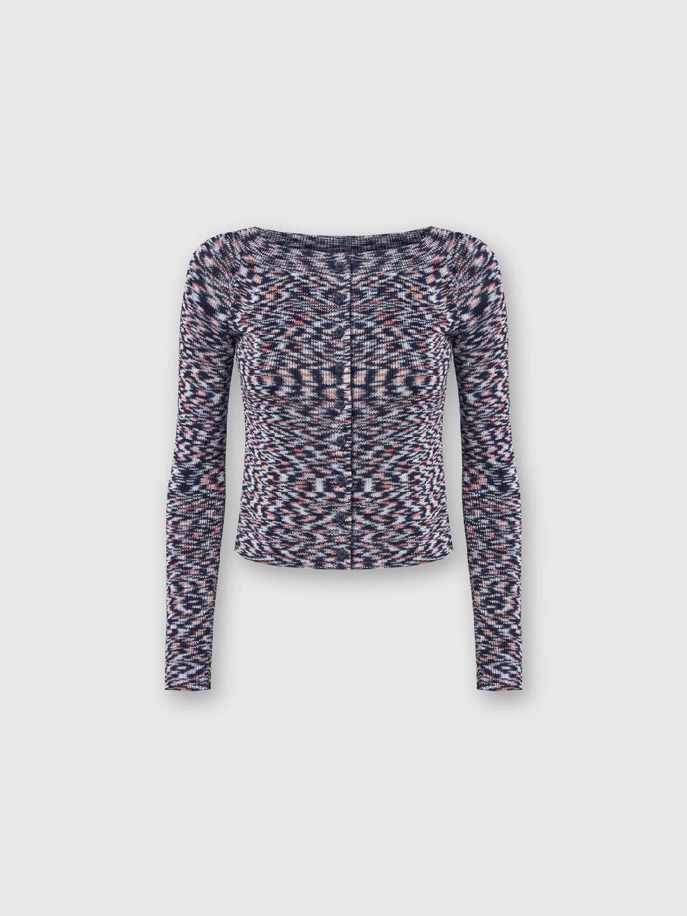 M Missoni Cardigan Corto In Misto Viscosa Fiammata