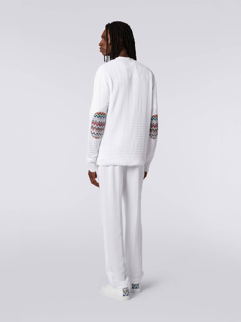 M Missoni Cardigan In Cotone Con Toppe Multicolore