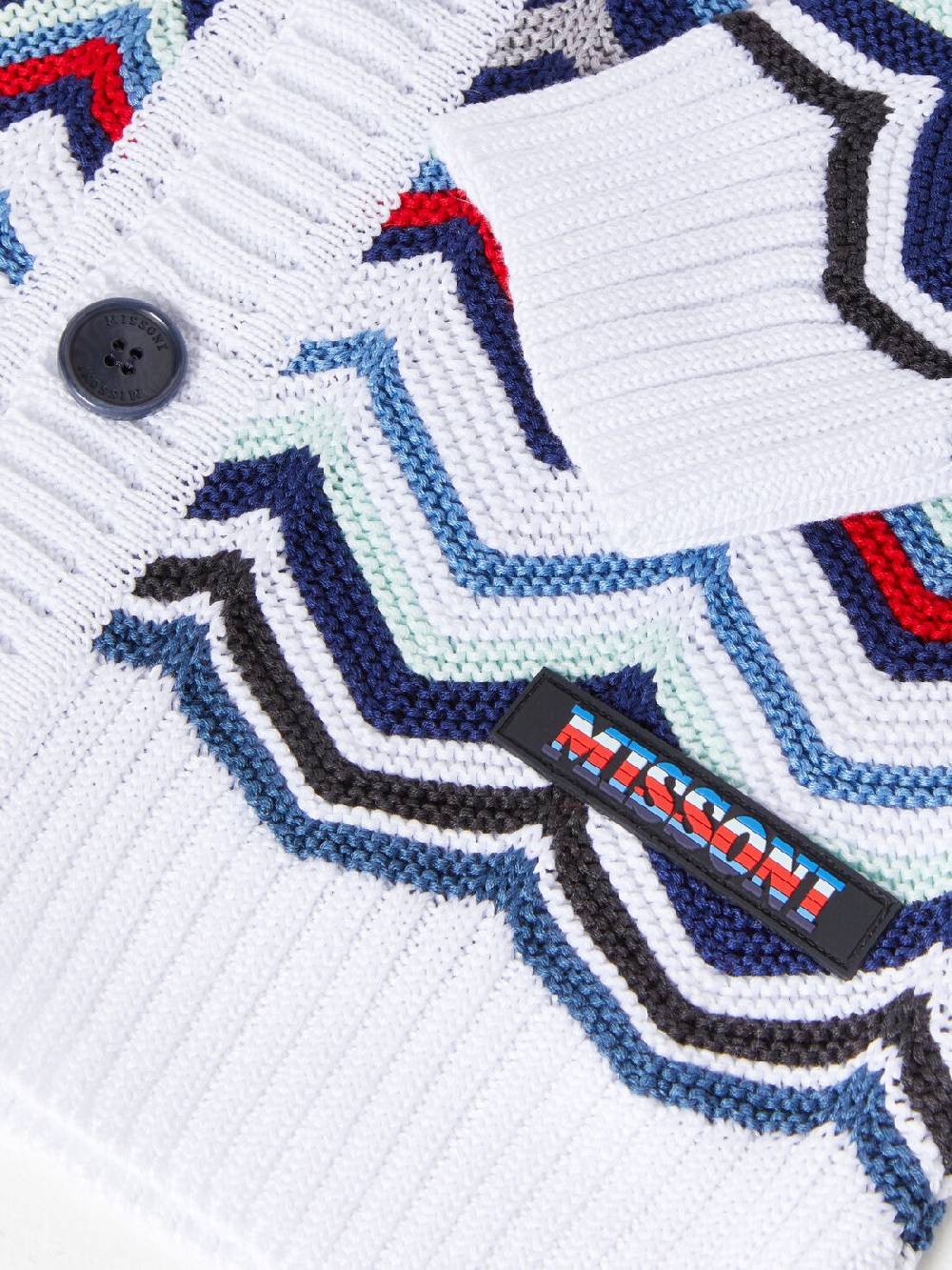 M Missoni Cardigan In Maglia Di Cotone Chevron