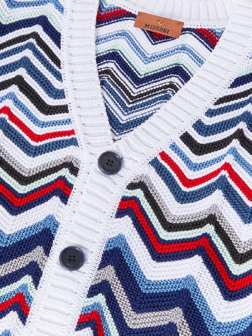 M Missoni Cardigan In Maglia Di Cotone Chevron