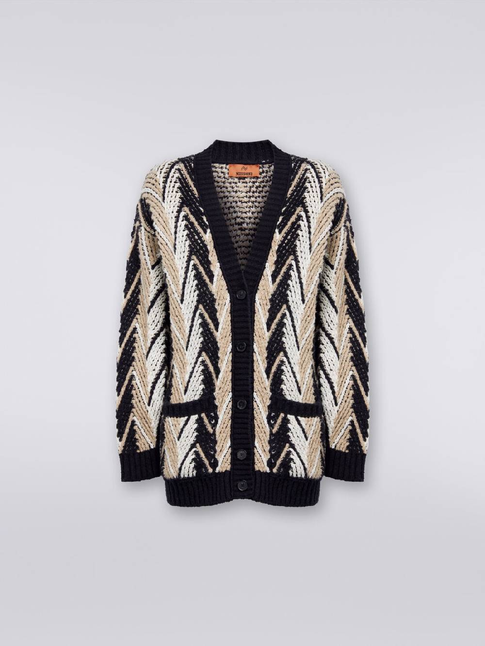 M Missoni Cardigan In Misto Cotone Zig Zag
