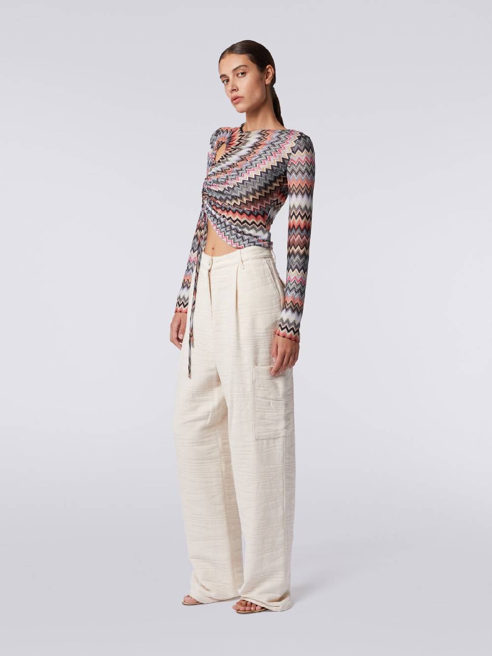 M Missoni Cargo Pants In Cotone Fiammato