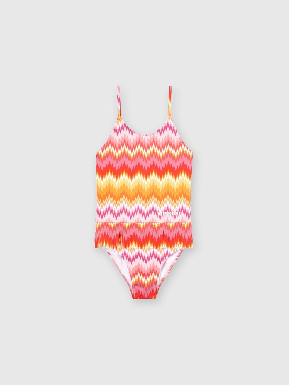 M Missoni Costume Intero Chevron Con Scritta Logo