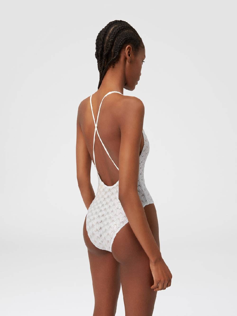 M Missoni Costume Intero In Viscosa Effetto Pizzo