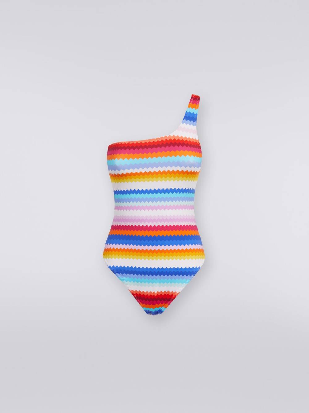 M Missoni Costume Intero Monospalla Stampa Zig Zag