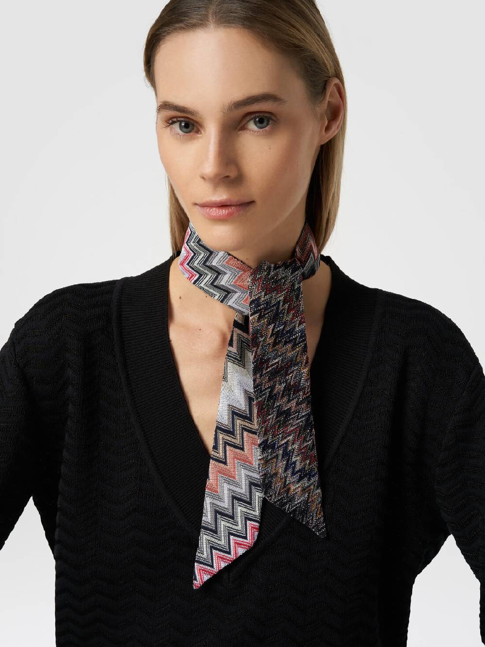 M Missoni Foulard In Cotone E Viscosa Zig Zag