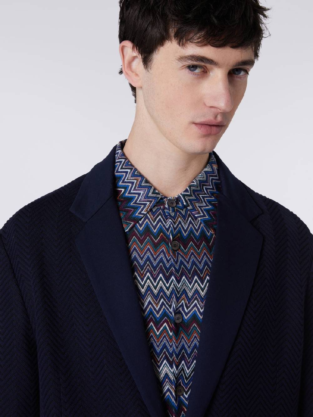 M Missoni Giacca In Cotone E Viscosa Chevron
