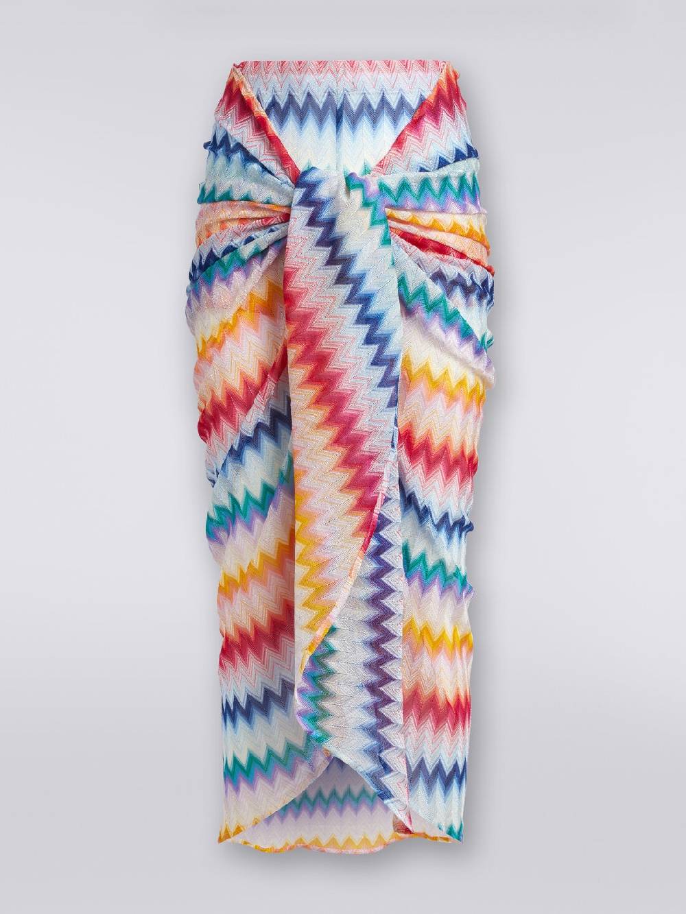 M Missoni Gonna Pareo Motivo Zig Zag Con Lurex
