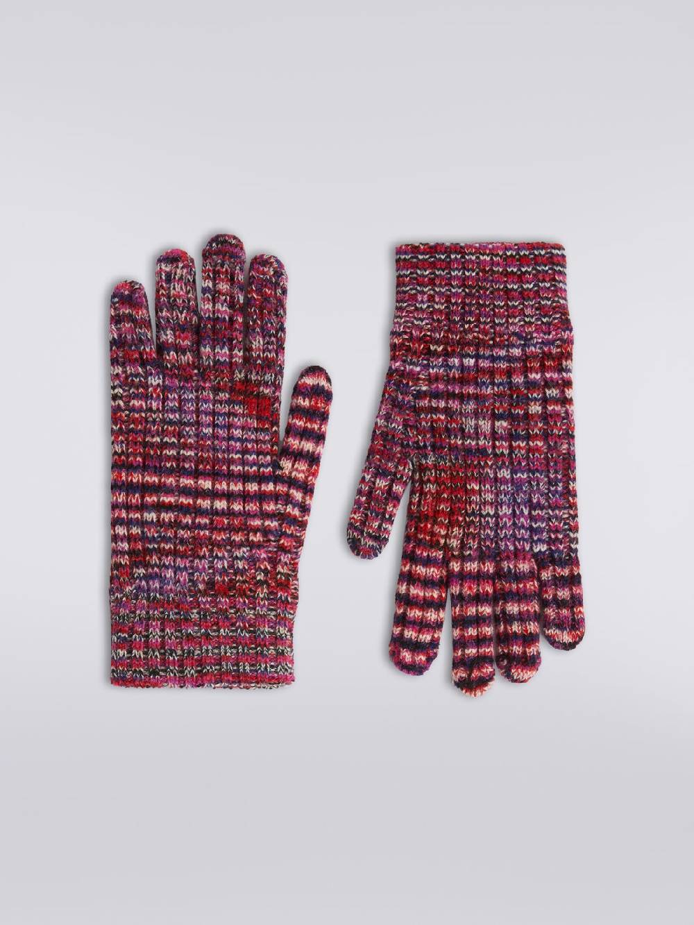 M Missoni Guanti in maglia di lana fiammata