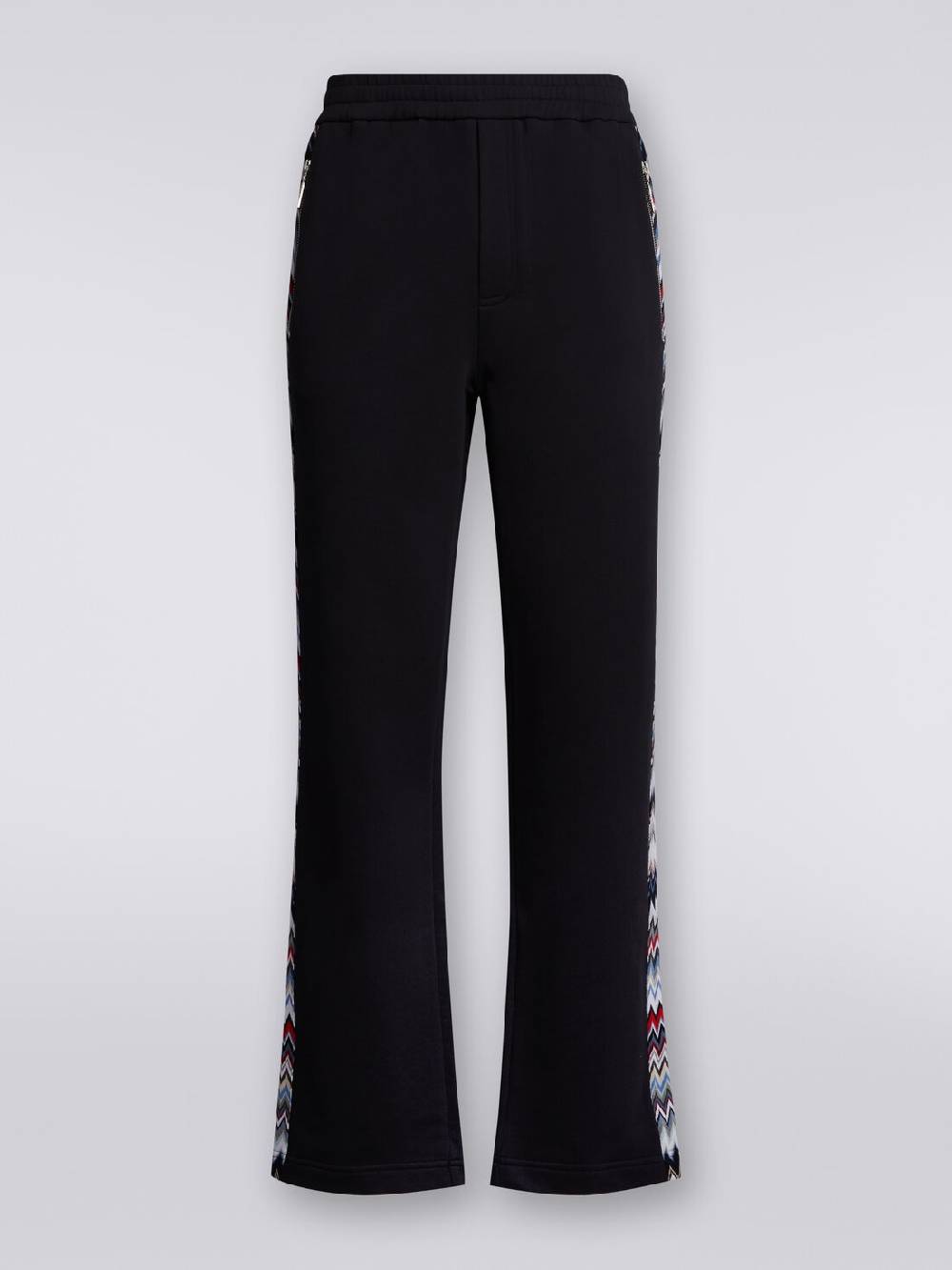 M Missoni Joggers In Cotone Con Inserti Zig Zag