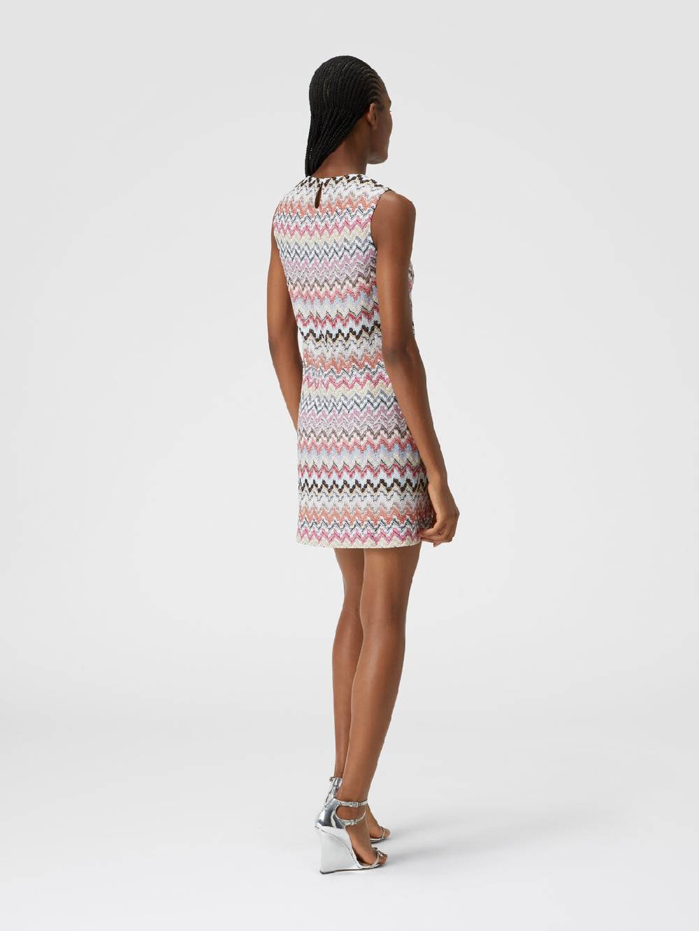 M Missoni Mini-abito In Misto Viscosa Lamé Zig Zag