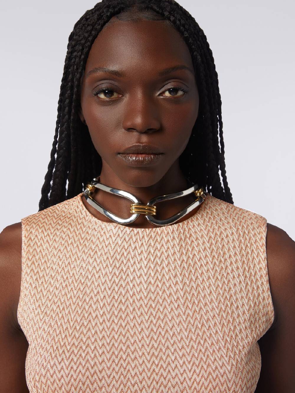 M Missoni Mini-abito Senza Maniche In Viscosa Lamé