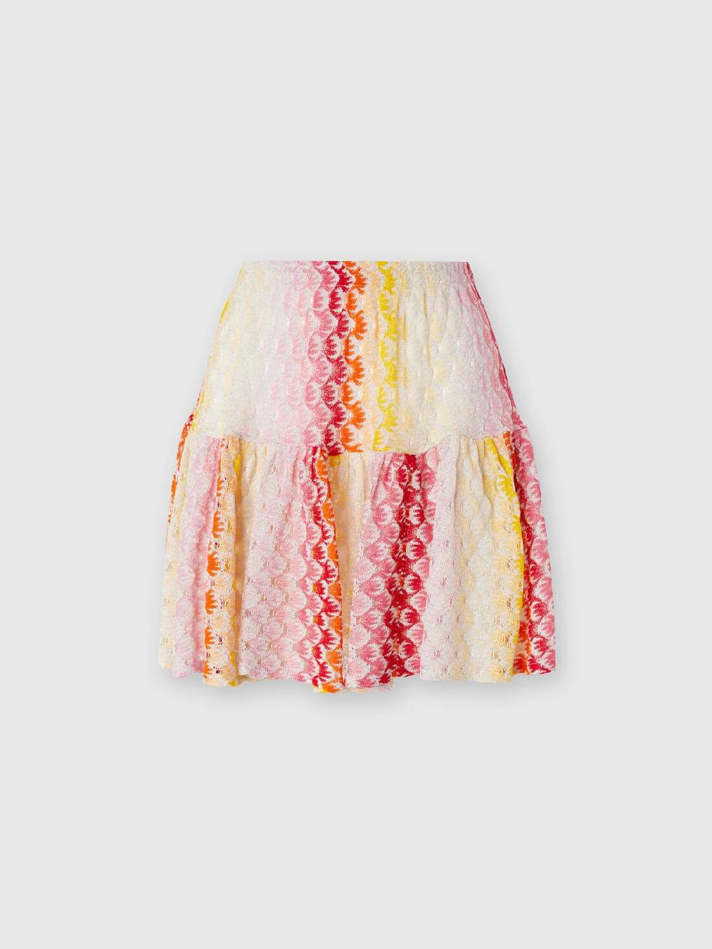 M Missoni Minigonna A Balze Effetto Pizzo Dégradé