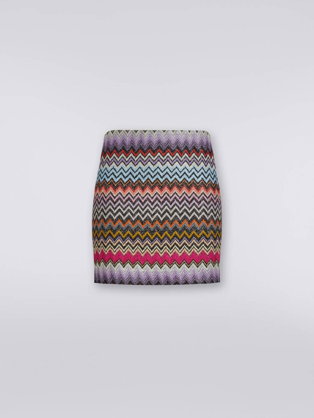 M Missoni Minigonna In Viscosa Zig Zag Con Lurex