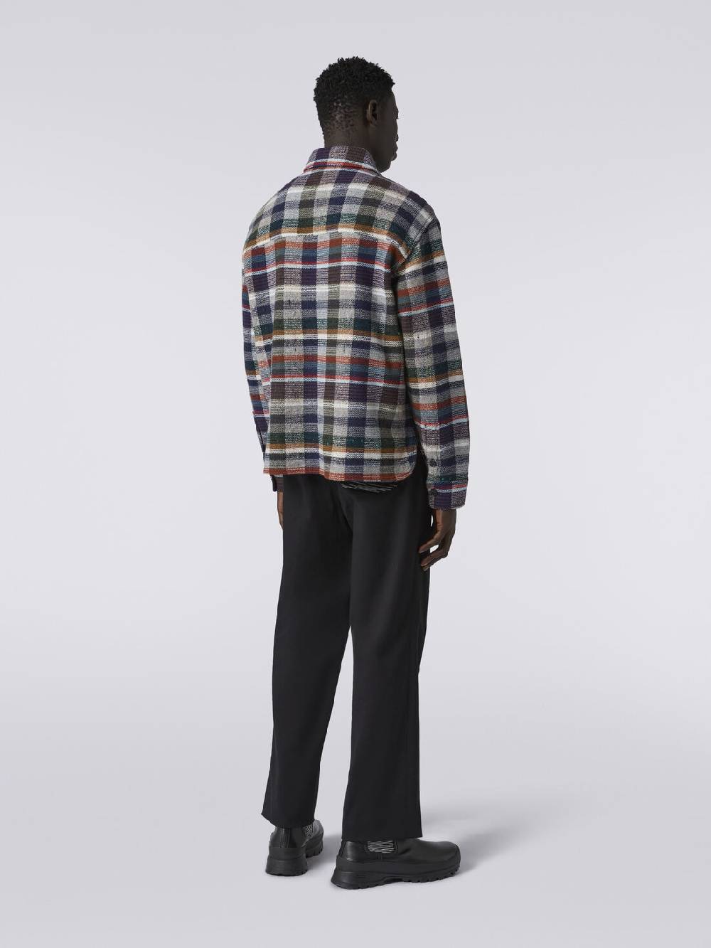 M Missoni Overshirt In Lana E Cachemire A Quadri