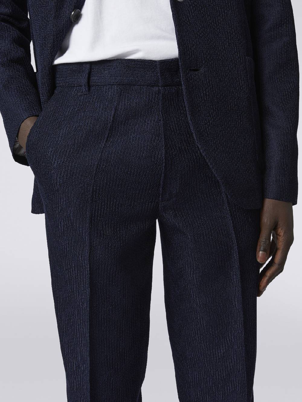 M Missoni Pantaloni Chino In Cotone Chevron