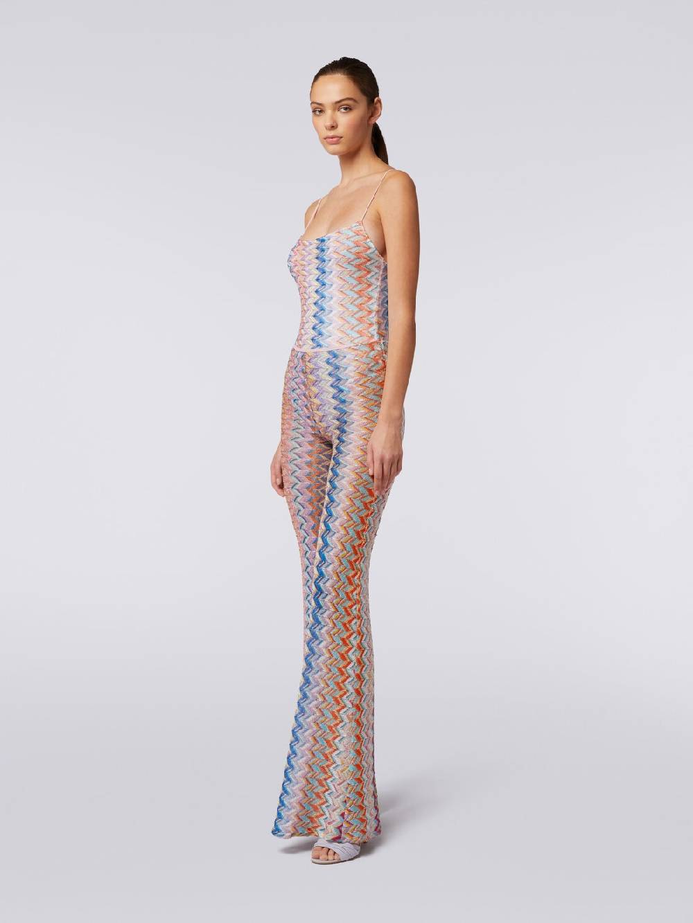 M Missoni Pantaloni Con Fondo Svasato E Lurex