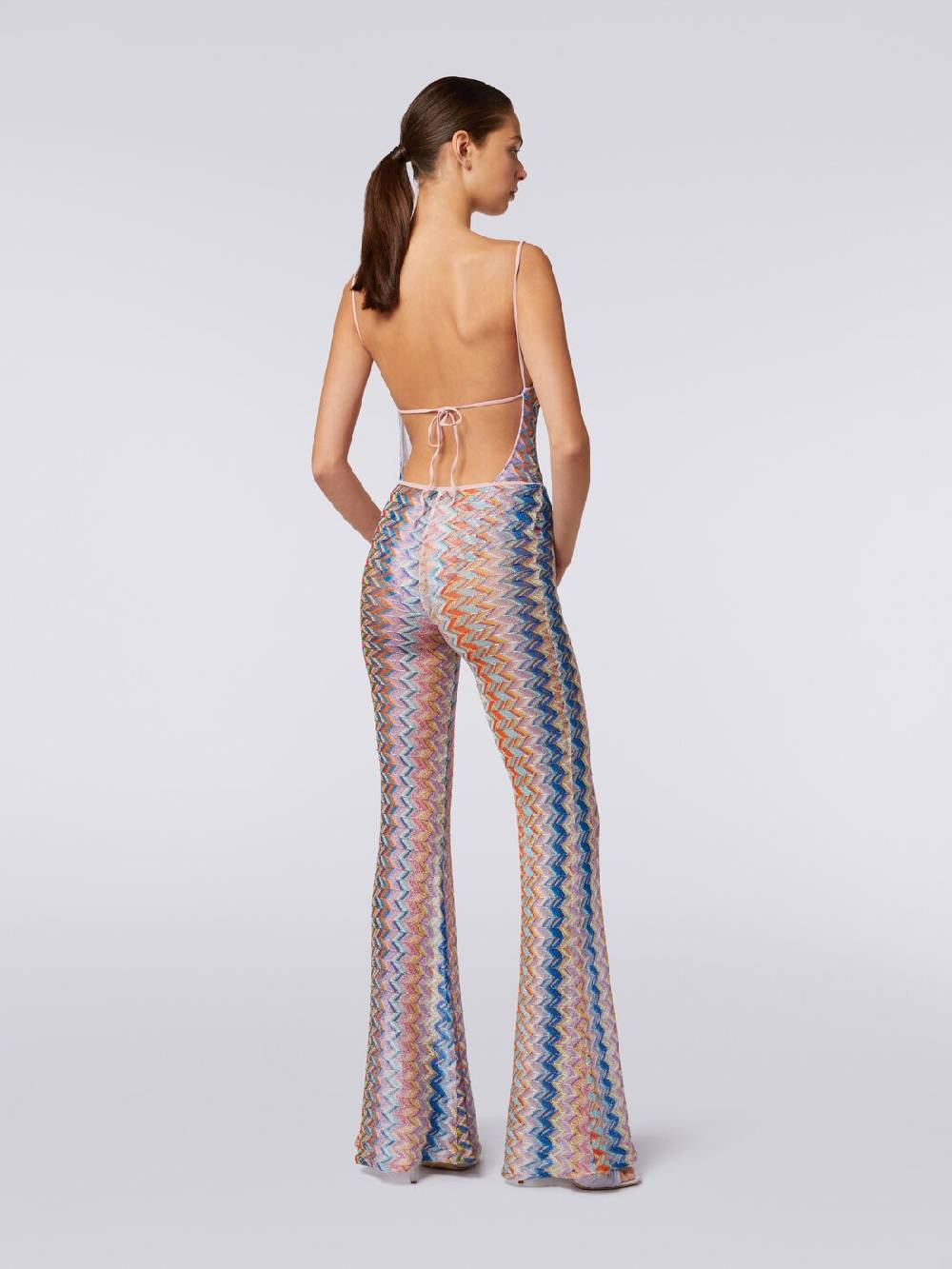 M Missoni Pantaloni Con Fondo Svasato E Lurex