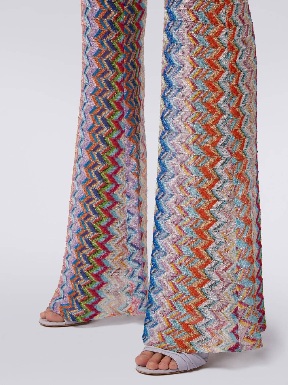 M Missoni Pantaloni Con Fondo Svasato E Lurex