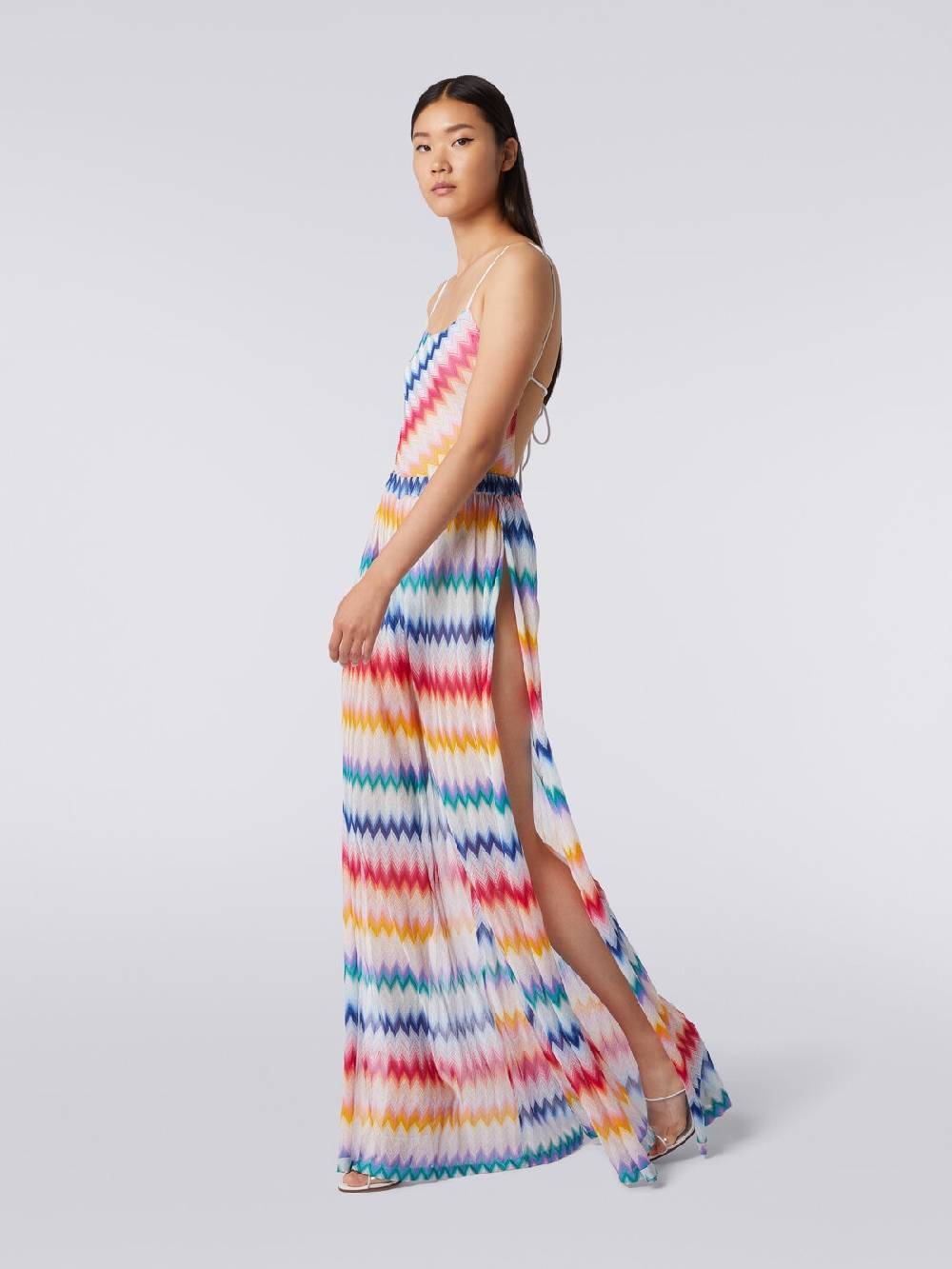 M Missoni Pantaloni Copricostume Zig Zag Con Lurex